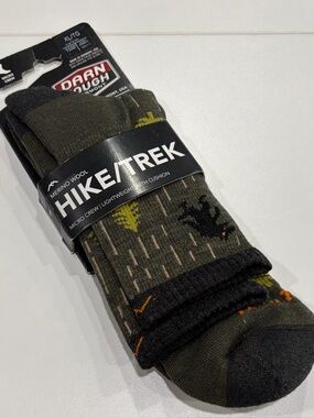 Darn Tough Men's XL Goblin Hike Light Socks Lightweight Micro Crew Green NWT